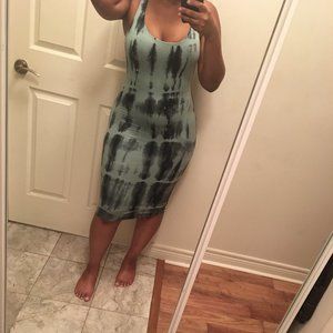 Midi Bodycon Tie Dye Dress - Size Small
